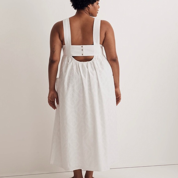 *SOLD on Mercari*. Eyelet Cutout Back Empire Midi Dress - Picture 7 of 10